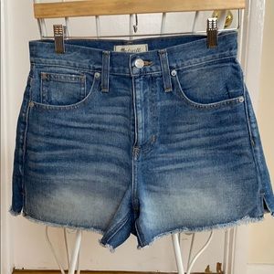 Madewell High Waisted jean shorts